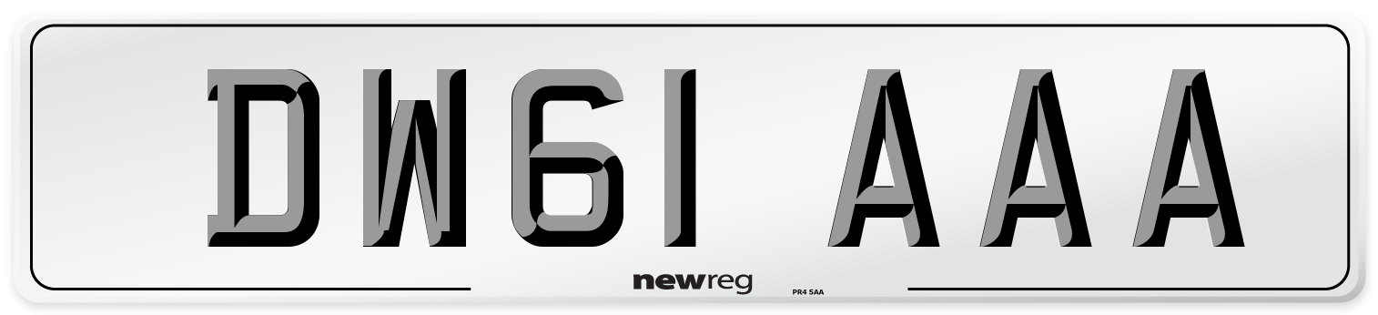 DW61 AAA Number Plate from New Reg